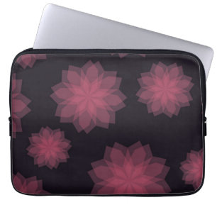 Rosa, cool, trendig, modern blomabstraktion laptop fodral