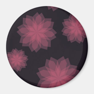Rosa, cool, trendig, modern blomabstraktion magnet
