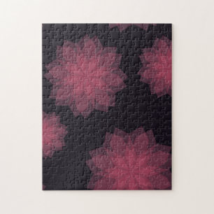 Rosa, cool, trendig, modern blomabstraktion pussel