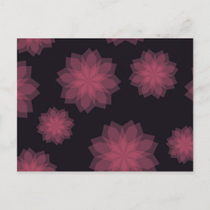 Rosa, cool, trendig, modern blomabstraktion vykort