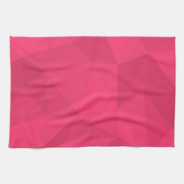 Rosa, coola, unik triangelillustration för trendig kökshandduk (Horisontell)