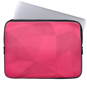 Rosa, coola, unik triangelillustration för trendig laptop fodral