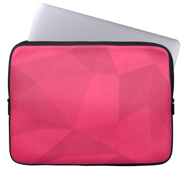 Rosa, coola, unik triangelillustration för trendig laptop fodral (Framsidan)