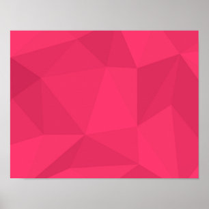 Rosa, coola, unik triangelillustration för trendig poster