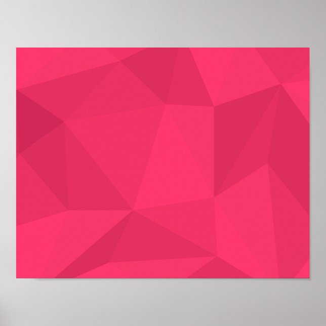 Rosa, coola, unik triangelillustration för trendig poster (Framsidan)