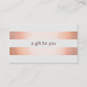 Rosa Copper Foil look Beauty Gift Card Rabattkort