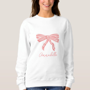 Rosa Coquette Aesthetic Bow Girly  T Shirt