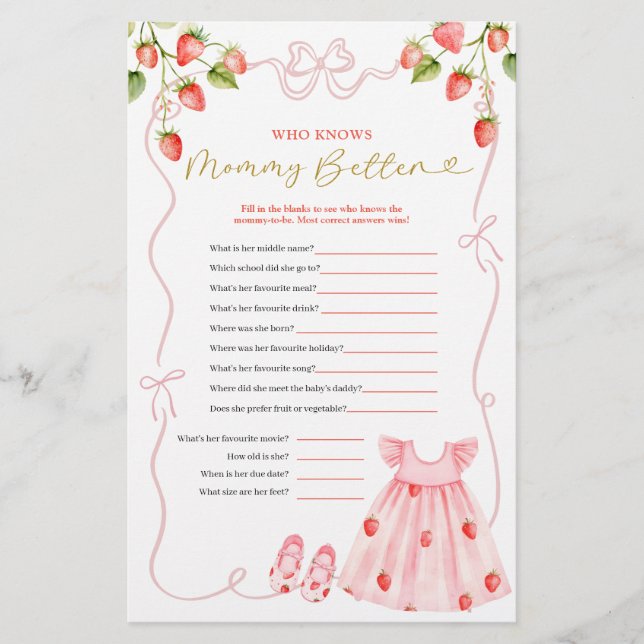 Rosa Coquette Babykläder Vem Känner Mamma Bäst (Framsida)