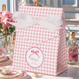 Rosa Coquette Bow 1:a födelsedagsflickan Presentaskar