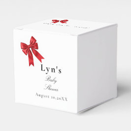 Rosa Coquette Bow Baby Shower-favoritruta Presentaskar