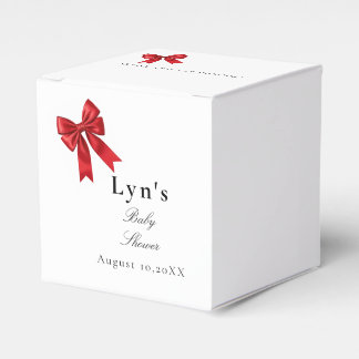 Rosa Coquette Bow Baby Shower-favoritruta Presentaskar