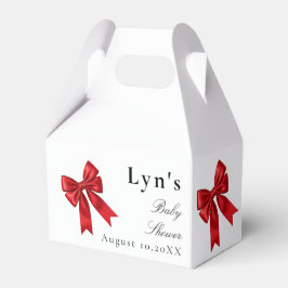 Rosa Coquette Bow Baby Shower-favoritruta Presentaskar