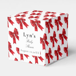 Rosa Coquette Bow Baby Shower-favoritruta Presentaskar