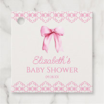 Rosa Coquette Bow Baby Shower