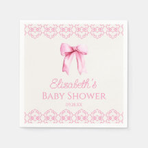 Rosa Coquette Bow Baby Shower