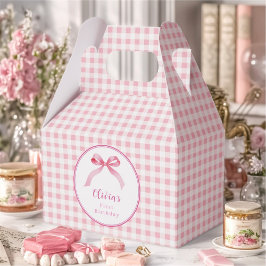 Rosa Coquette Bow Birthday-favoritruta Presentaskar