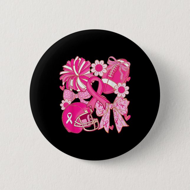 Rosa Coquette Bow Breast Cancer A Knapp (Framsida)
