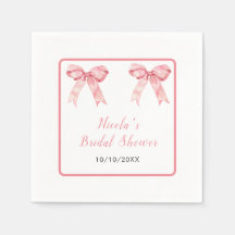 Rosa Coquette Bow Bröllopsdusch