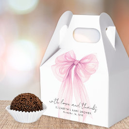 Rosa Coquette Bow Flicka Shower Tack Presentaskar