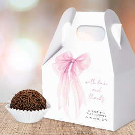 Rosa Coquette Bow Flicka Shower Tack Presentaskar