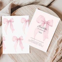 Rosa Coquette Bow Girl's Birthday Call