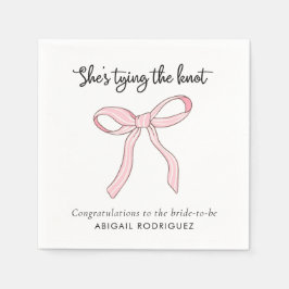 Rosa Coquette Bow-Möhippa Pappersservett