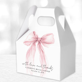 Rosa Coquette Bow Möhippa Tack Presentaskar