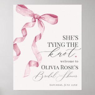 Rosa Coquette Bow-Möhippans välkomsttecken Poster