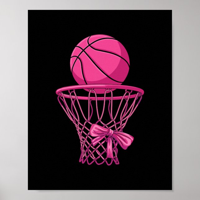 Rosa Coquette Bow Sketll Rosa Sketll Mamma Mama Tj Poster (Framsidan)