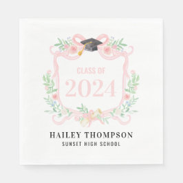 Rosa Coquette Bow | Studenten-Vapenskölden Pappersservett