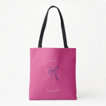 Rosa Coquette Bow Tote Bag Estetisk Trendig Tote