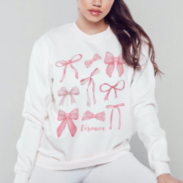 Rosa Coquette Bow Trendig Feminine Girly Aesttheti T Shirt