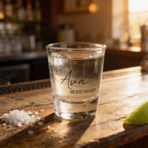 Rosa Coquette Brudtärna Personligt Gåva Shot Glas