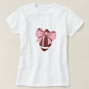 Rosa Coquette Football Shirt, Football Mamma Shirt T