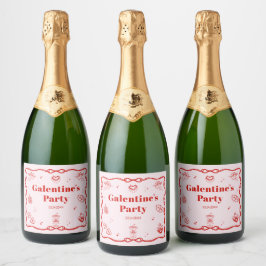 Rosa Coquette Galentine-fest för tjejer