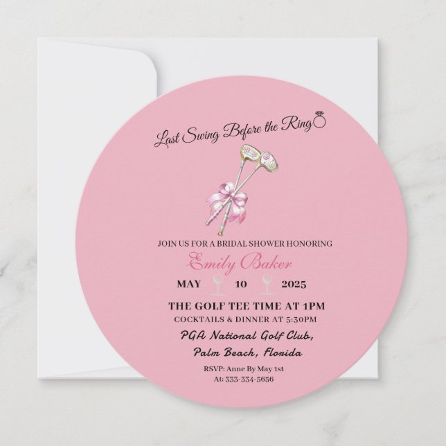 Rosa Coquette Golf, senaste svängningen före Ring (Framsida)