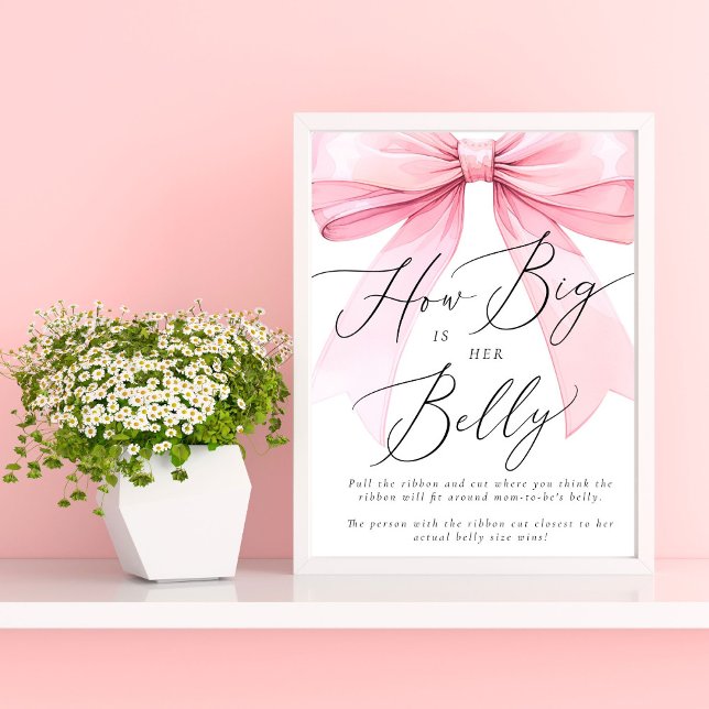 Rosa Coquette Hur Stor är Hennes Mage Spel Poster (Skapare uppladdad)