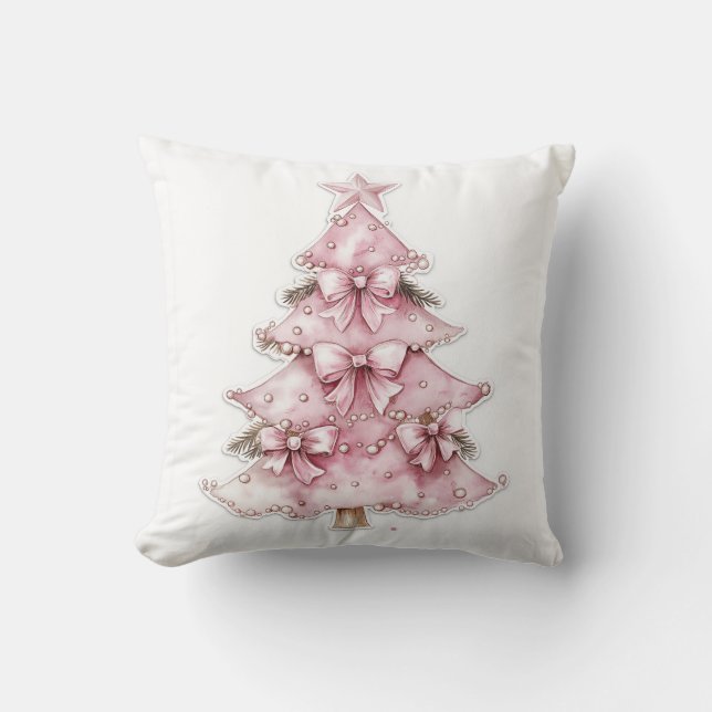 Rosa Coquette Julgran Pillow Kudde (Framsida)