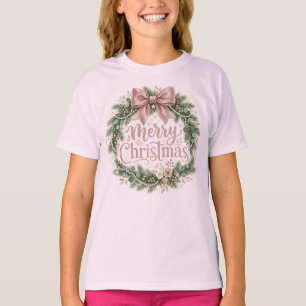 Rosa Coquette Julkrans Pinkmas T Shirt