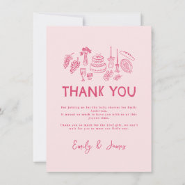 Rosa coquette modern hand plockade Tack Kort