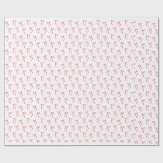 Rosa Coquette Ribbon Wrapping Papper Presentpapper