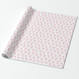 Rosa Coquette Ribbon Wrapping Papper Presentpapper