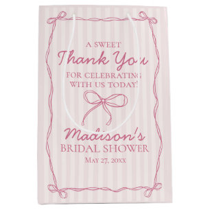 Rosa Coquette-smycke Pastell Bröllopsduschpresent