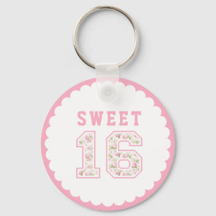 Rosa Coquette Sweet 16 Universiteten Nyckelring