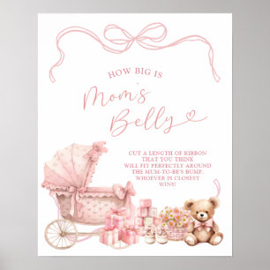 Rosa Coquette Vagn Hur Stor Är Mamma Mage Skylt