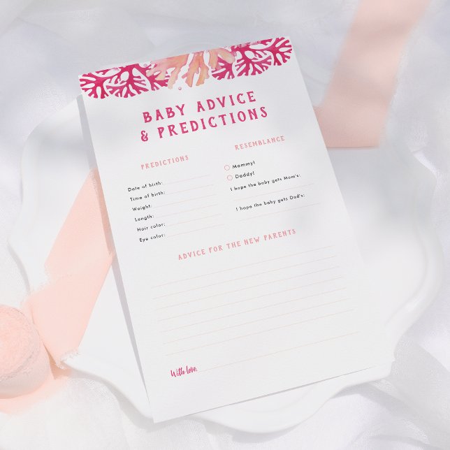 Rosa Coral Baby Predictions & Advice Game (Skapare uppladdad)