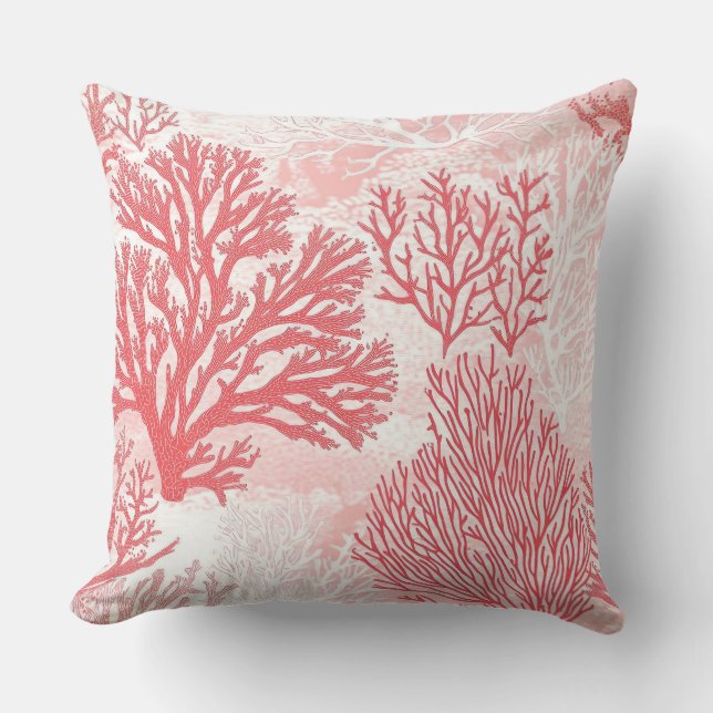 Rosa Coral Decorative Pillow | Beach Dekorativ kud Kudde (Framsida)