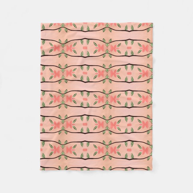 Rosa Coral Designer Fleece Blanket (Framsidan)