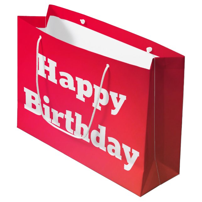 Rosa Coral Grattis på födelsedagen Gift Bag (Framsidan Vinklad)