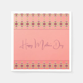 Rosa Coral och Burgundy Pappersservett